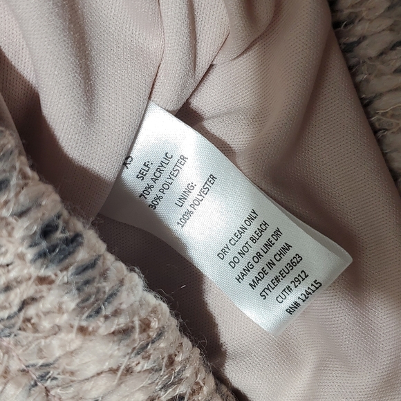 Elodie Pink Tweed Style Lined Zippered Cardigan Style Jacket Size XS NWT - Picture 2 of 5